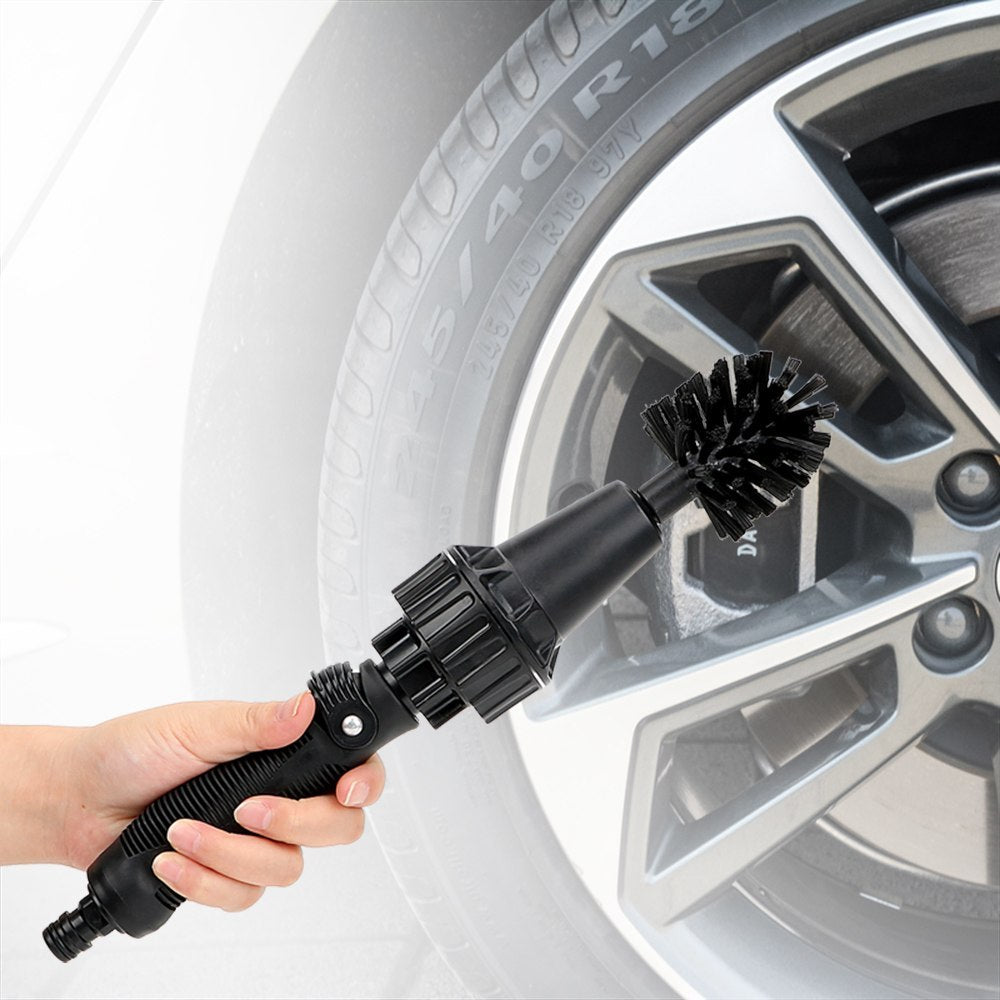 Multi-Surface Cleaning Tool: Water Spray Brush with Rotating Heads™