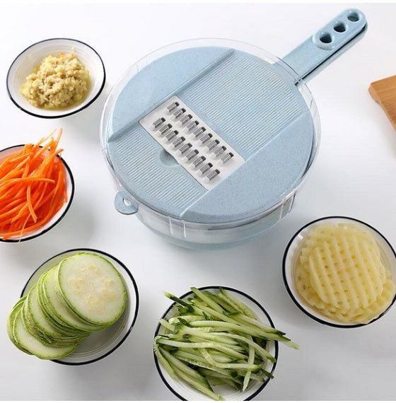 All-in-One Veggie Prep: 8-in-1 Mandoline Slicer, Grater, Peeler & More™