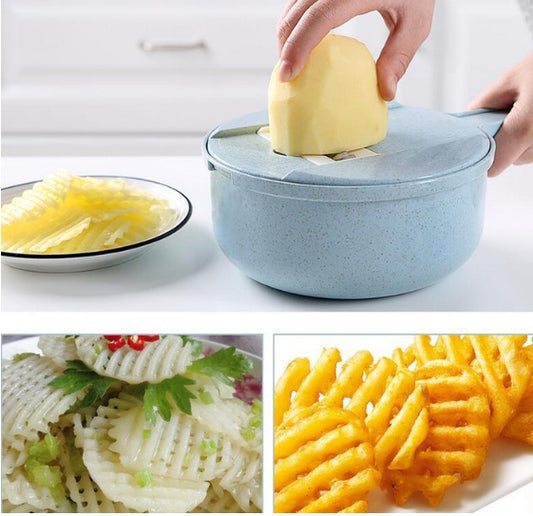 All-in-One Veggie Prep: 8-in-1 Mandoline Slicer, Grater, Peeler & More™