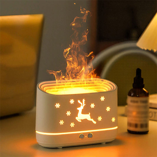 Ultrasonic Cool Mist Humidifier with Flame Light - Perfect Christmas Gift™